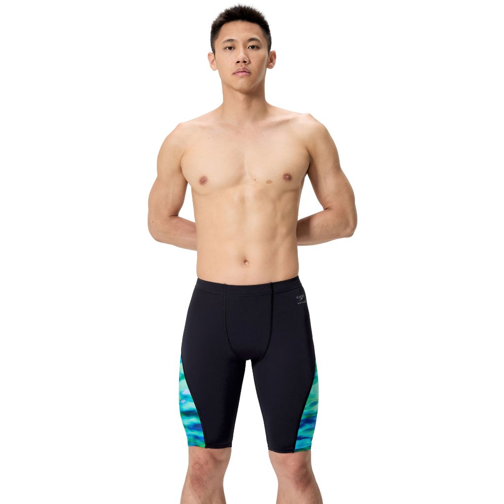 Speedo Side Spliced Jammer Sunset Grove Black