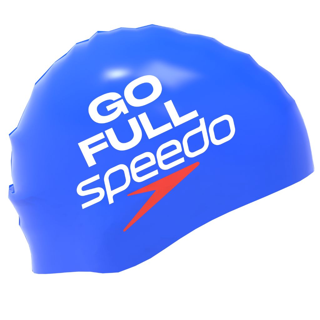 Speedo Slogan Print Cap Go Full Speedo Blue