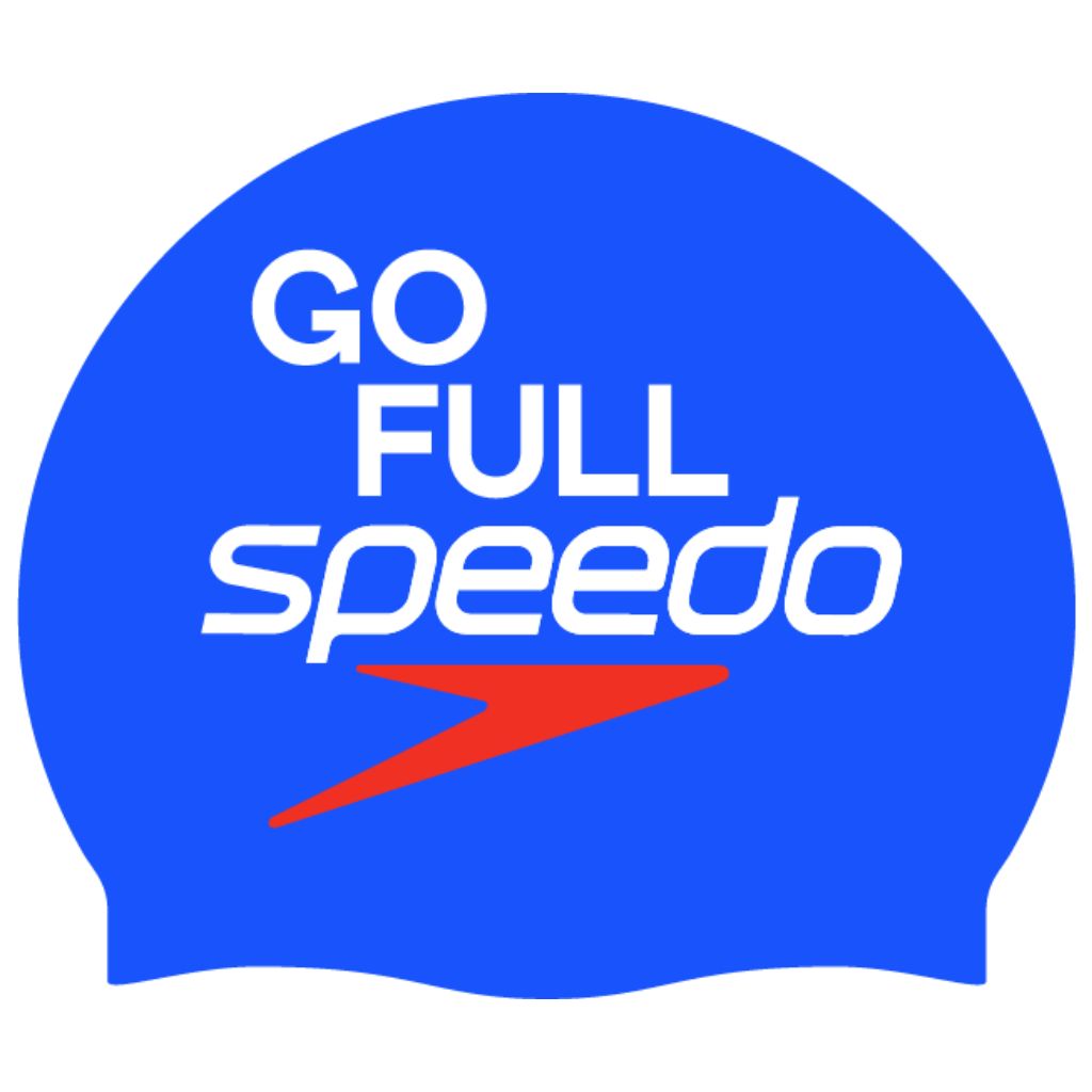 Speedo Slogan Print Cap Go Full Speedo Blue