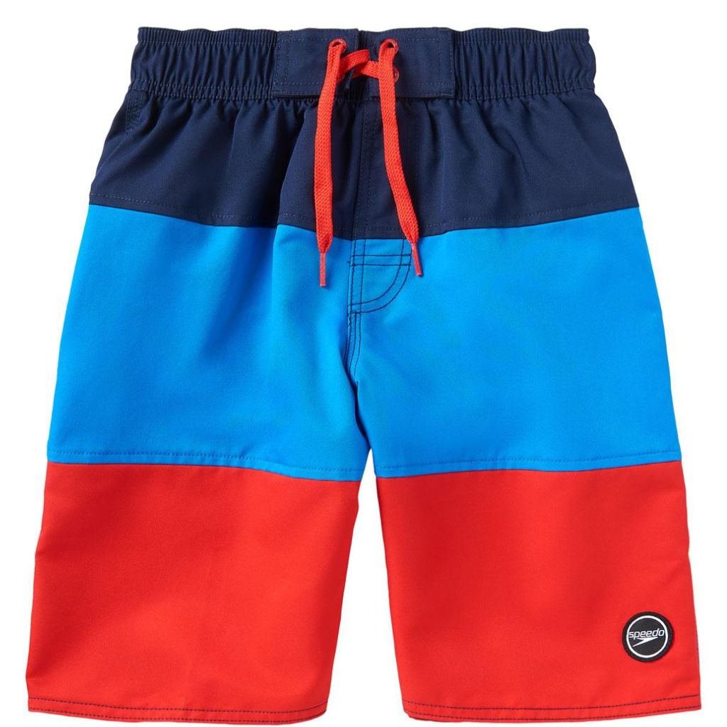 Speedo Solid Blocked Volley Navy Blue Red