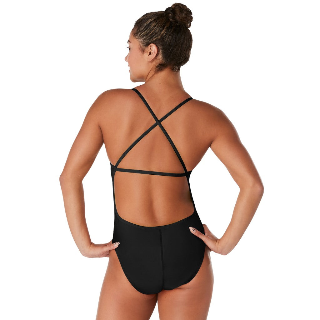 Speedo Solid Crossback Black