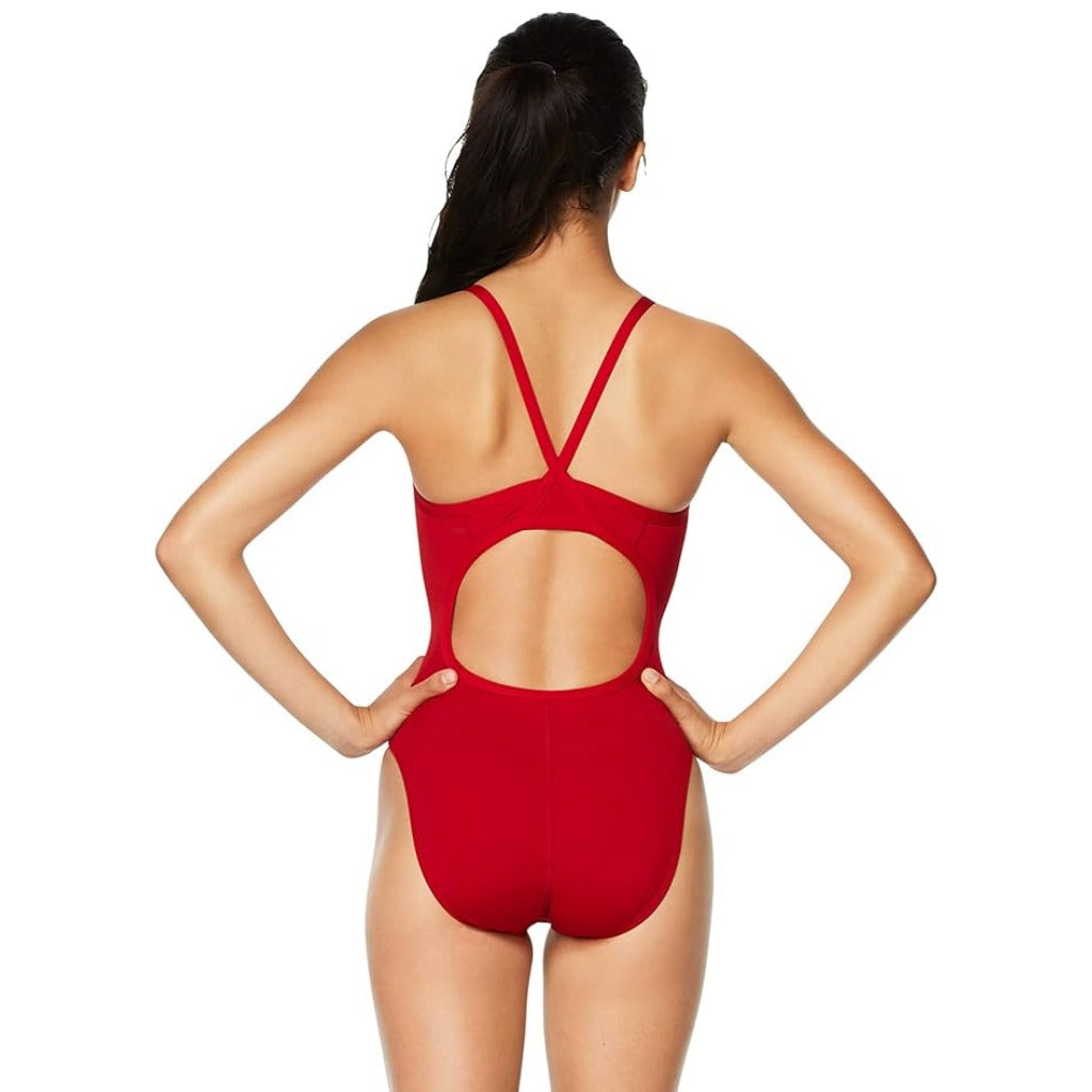 Speedo Solid Flyback Red