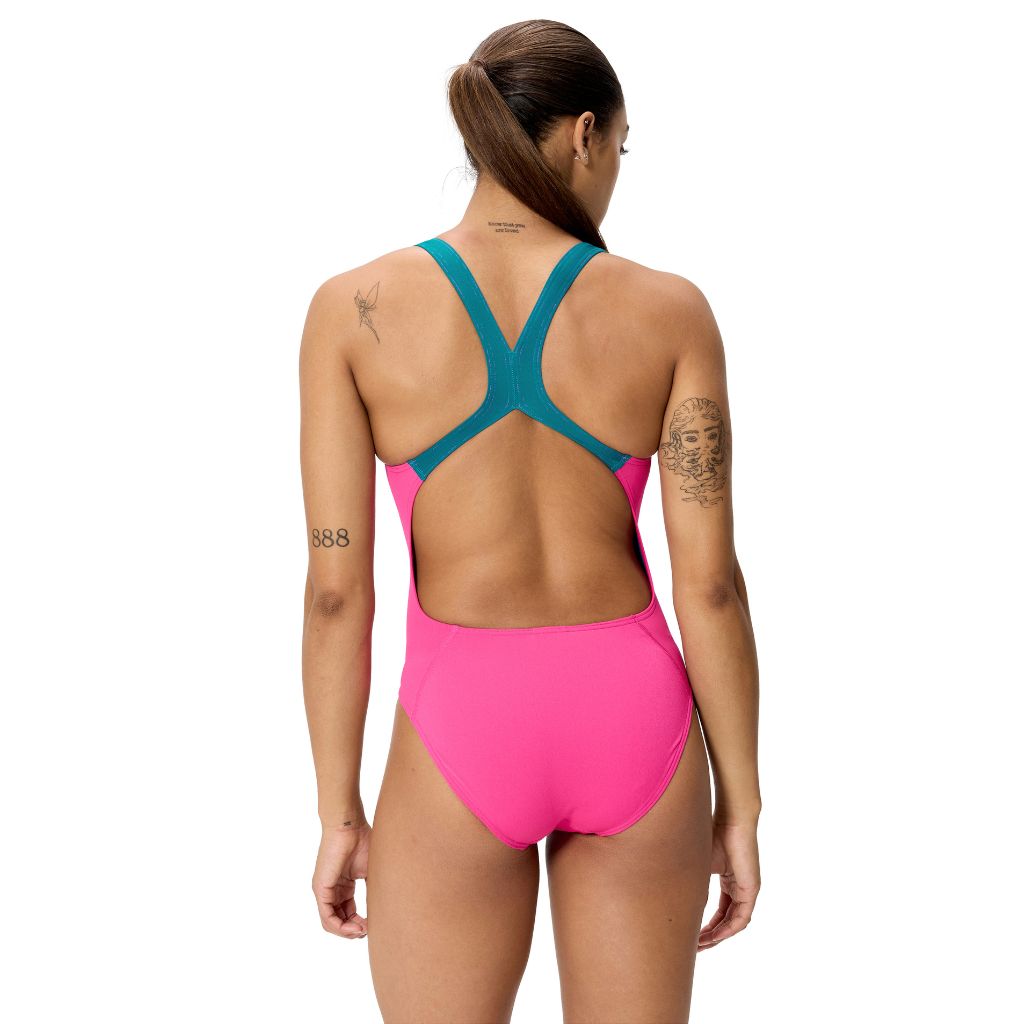 Speedo Solid Powerback Punchy Pink