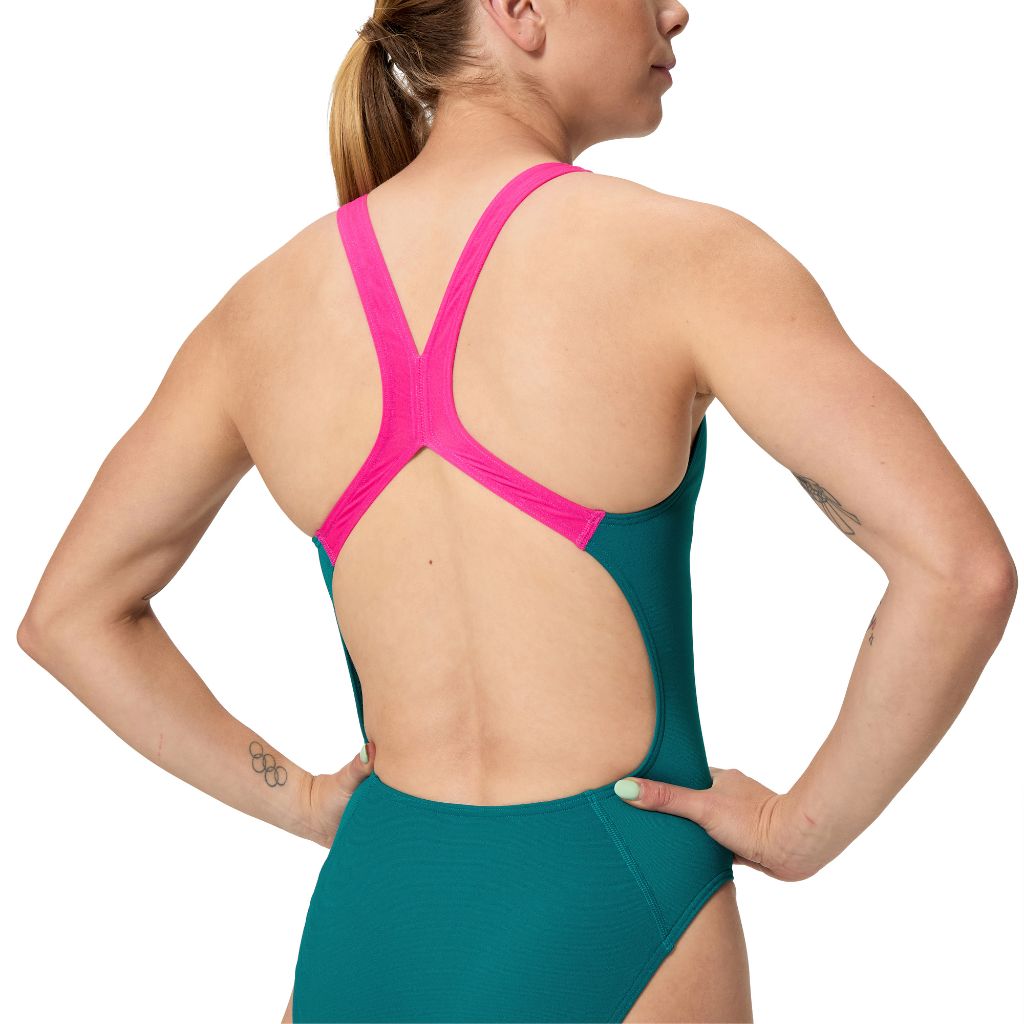 Speedo Solid Powerback Teal