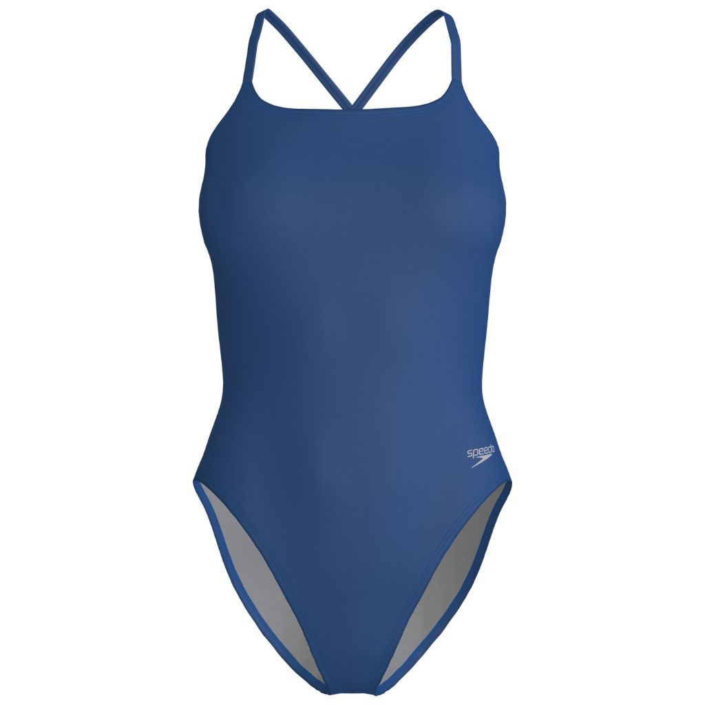 Speedo Solid Tie Back Blue