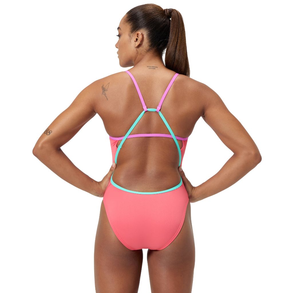 Speedo Solid Tri Back Coral Sand