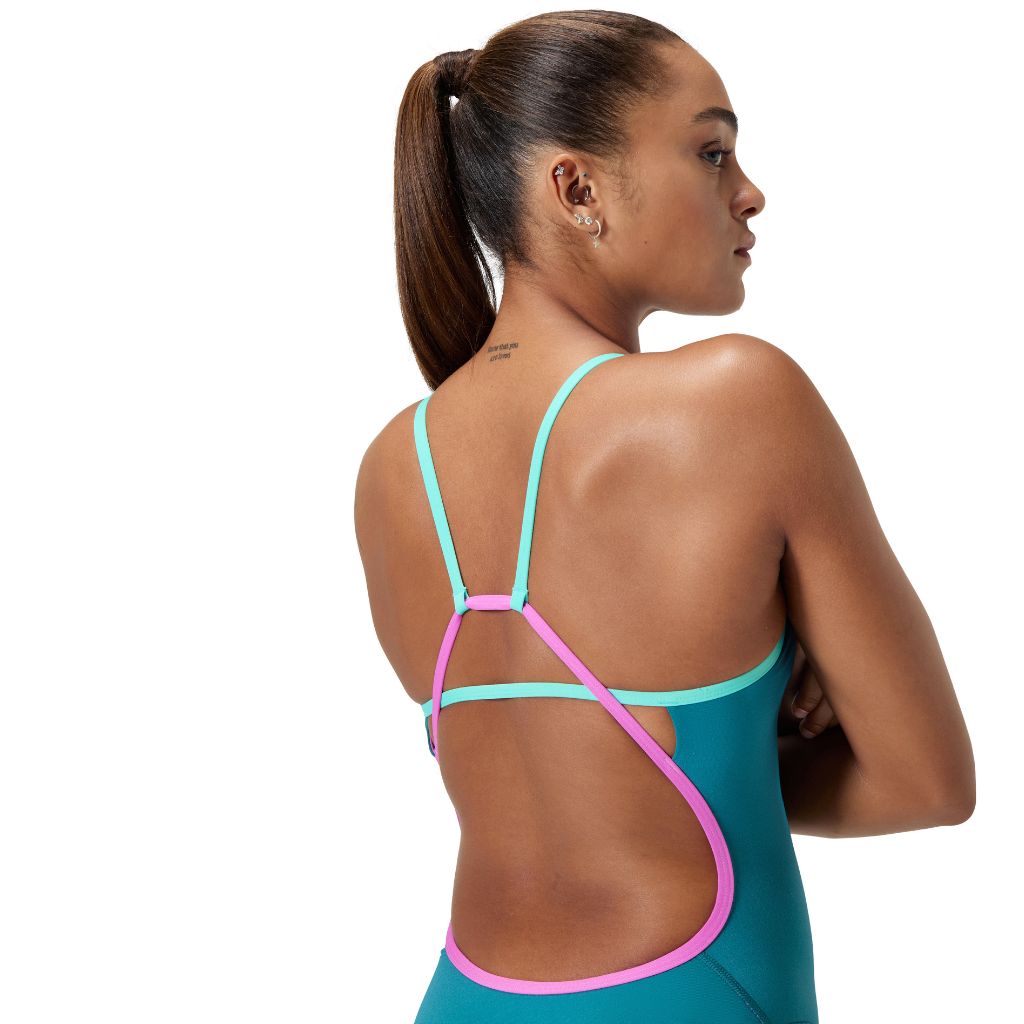 Speedo Solid Tri Back Swell Green