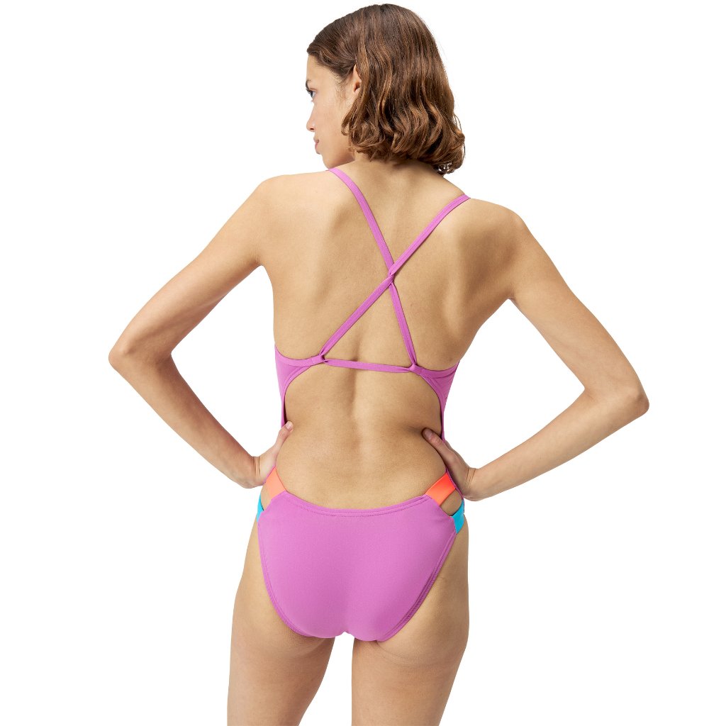 Speedo Solid Twist Back Kiki Pink