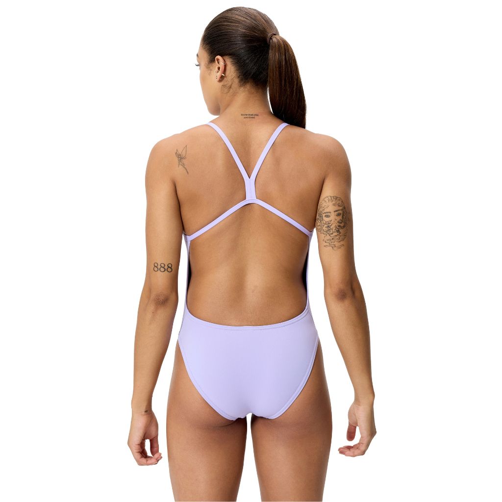 Speedo Solid V Back Bright Lavender