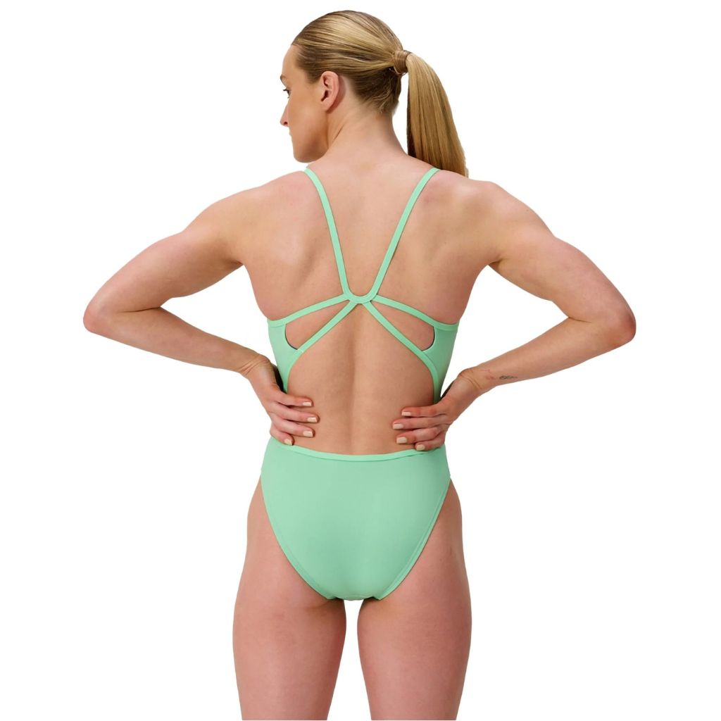 Speedo Solid Web Back Alfalfa Green