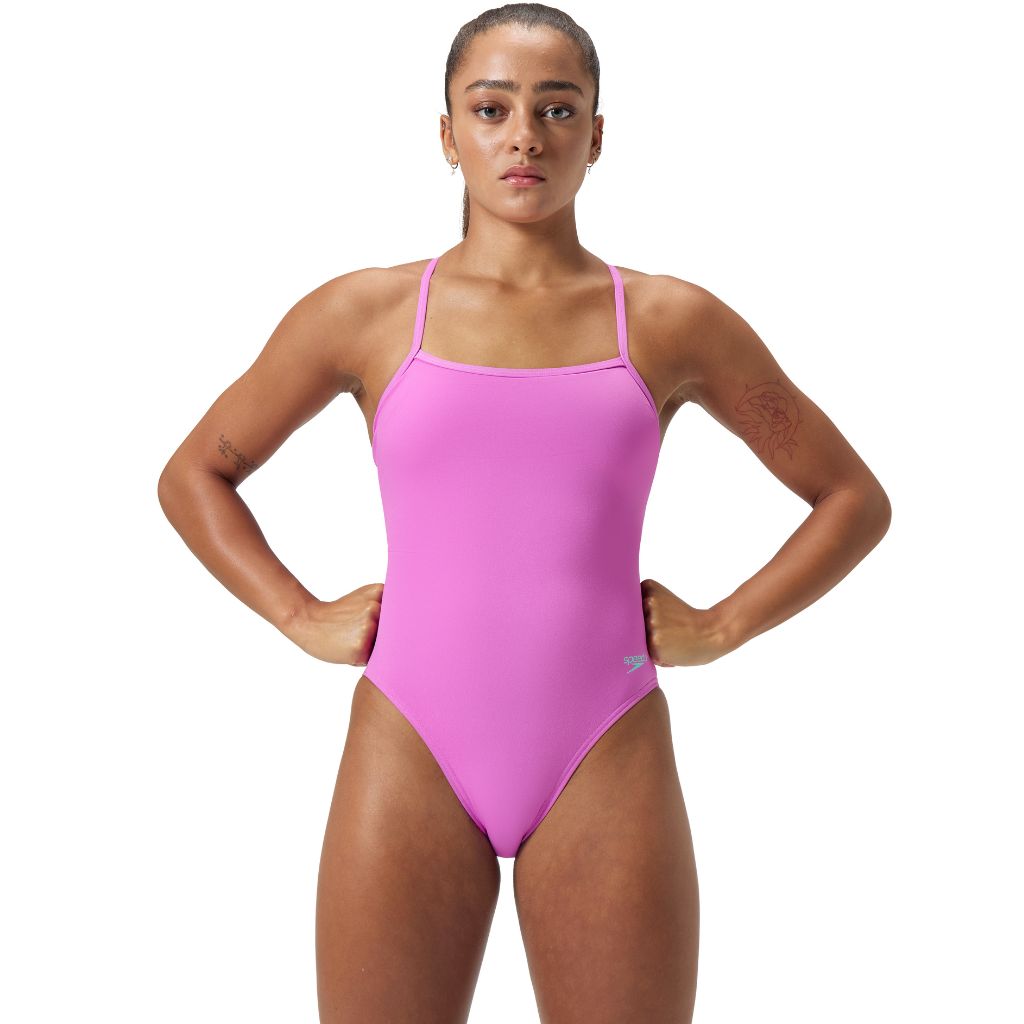 Speedo Solid Web Back Neon Violet