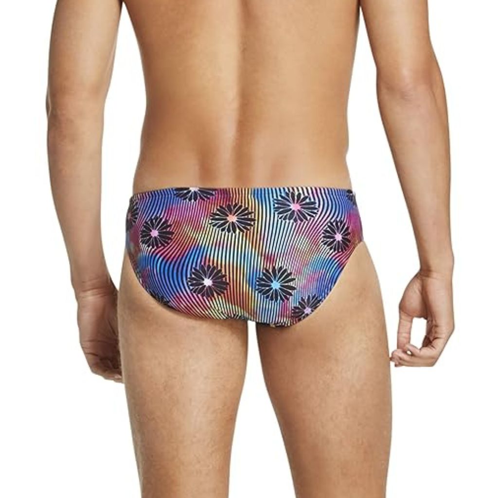 Speedo Turnz Brief Black Blue Floral