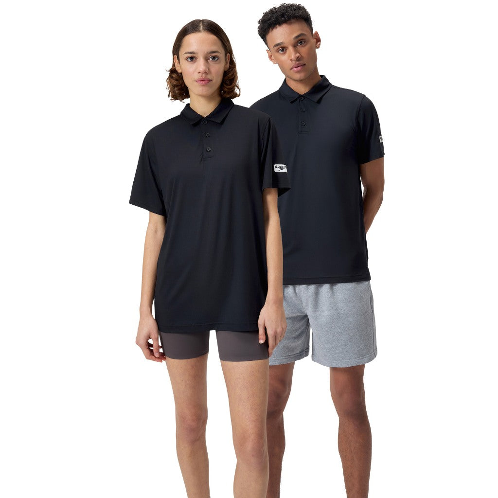 Speedo Unisex Short Sleeve Polo Black