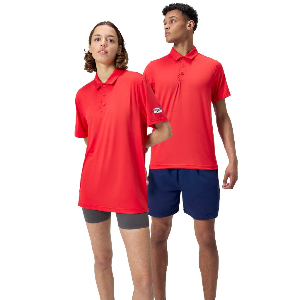 Speedo Unisex Short Sleeve Polo Red