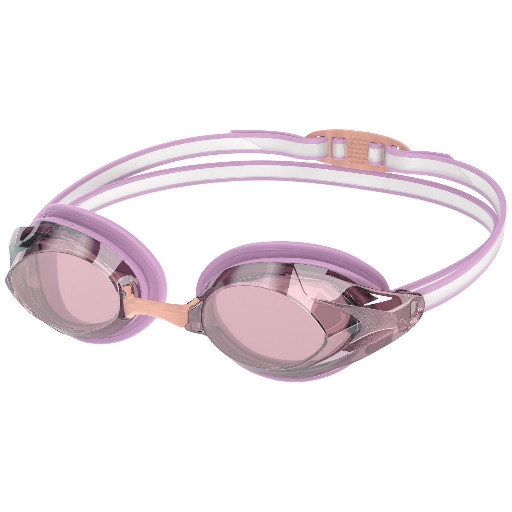 Speedo Womens Vanquisher 3.0 Mirrored Peony Pink Silver Swim Training Goggle