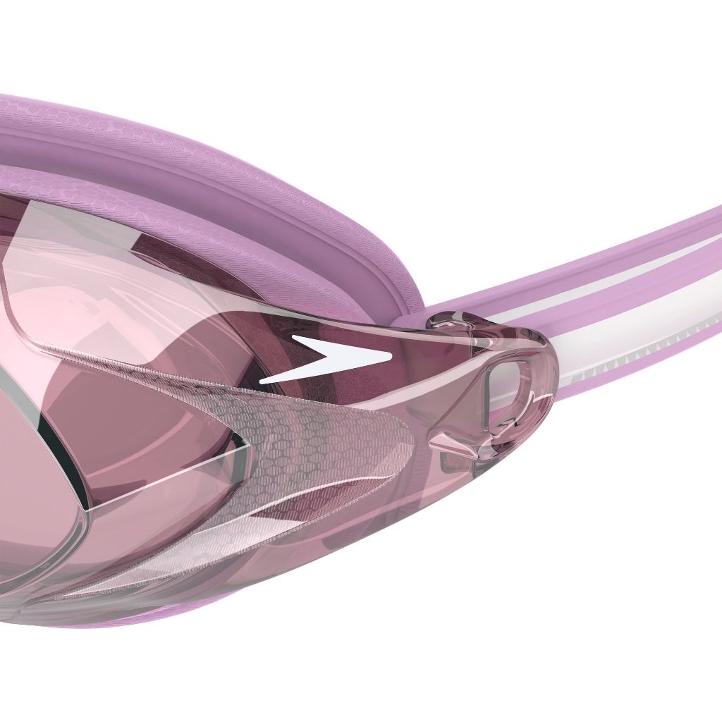 Speedo Womens Vanquisher 3.0 Mirrored Peony Pink Silver Swim Training Goggle