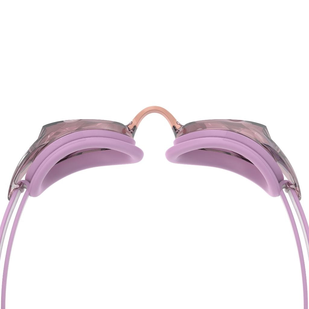 Speedo Womens Vanquisher 3.0 Mirrored Peony Pink Silver Swim Training Goggle