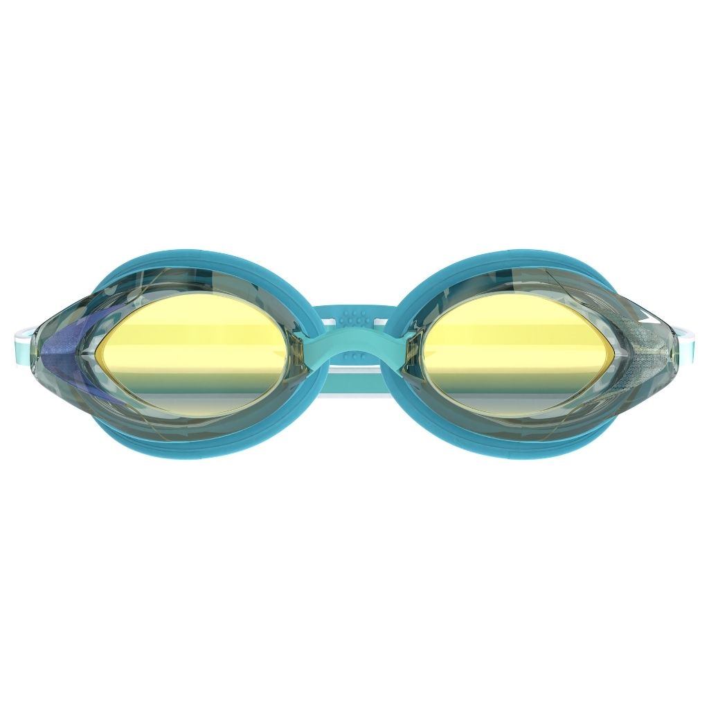 Speedo Womens Vanquisher 3.0 Mirrored Celeste Gold Swim Training Goggle