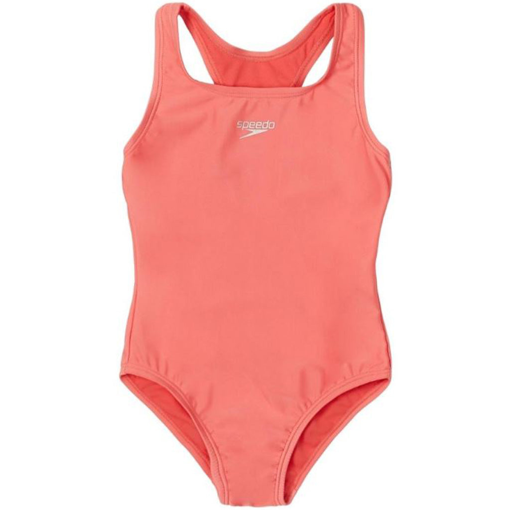 Speedo Girl's Solid Racerback One Piece - Pink