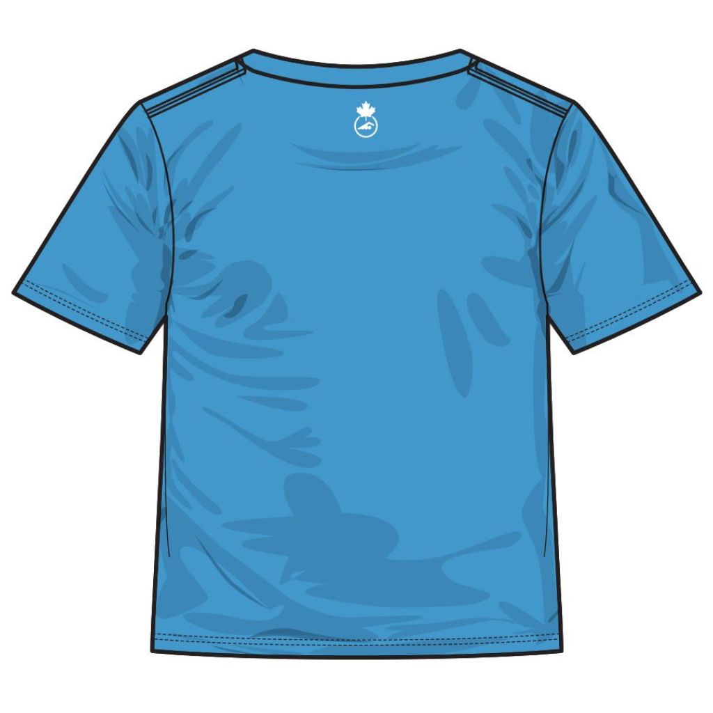 Swimming Canada Women's Heather Blue Tshirt ENG "Swimming Canada EST. 1908"