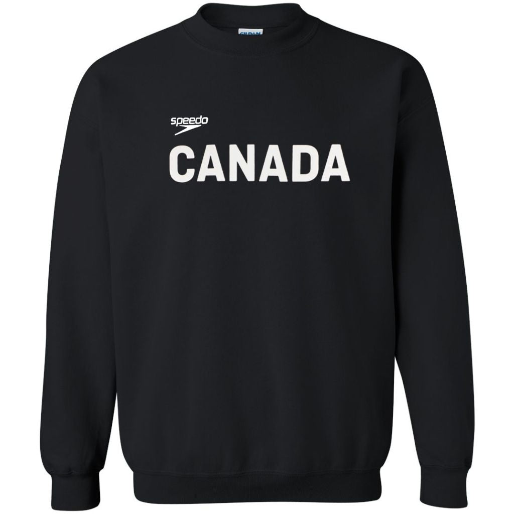 Swimming Canada Crewneck Canada Logo Black