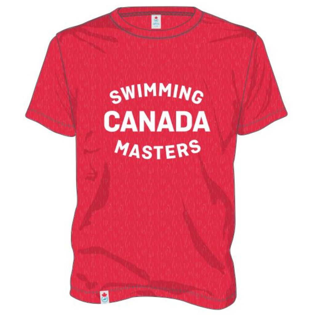 Swimming Canada Men&#39;s Heather Red Tshirt ENG &quot;Swimming Canada Masters&quot;