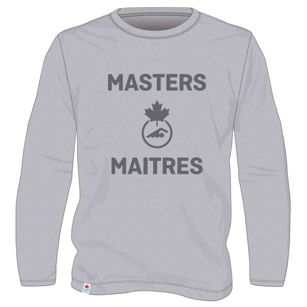Swimming Canada Men's Grey Long Sleeve Shirt "Masters/Maitres"