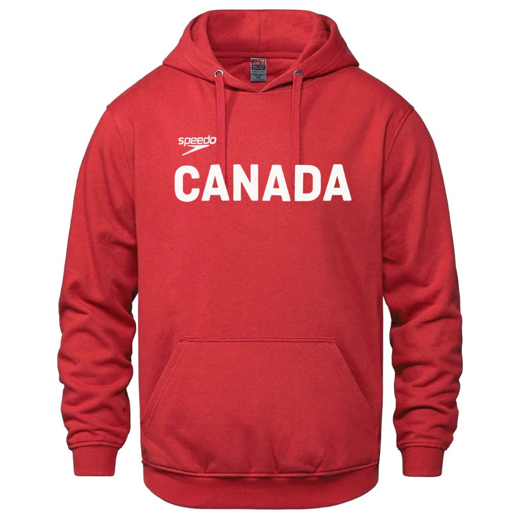 Swimming Canada Hoodies Canada Logo Red