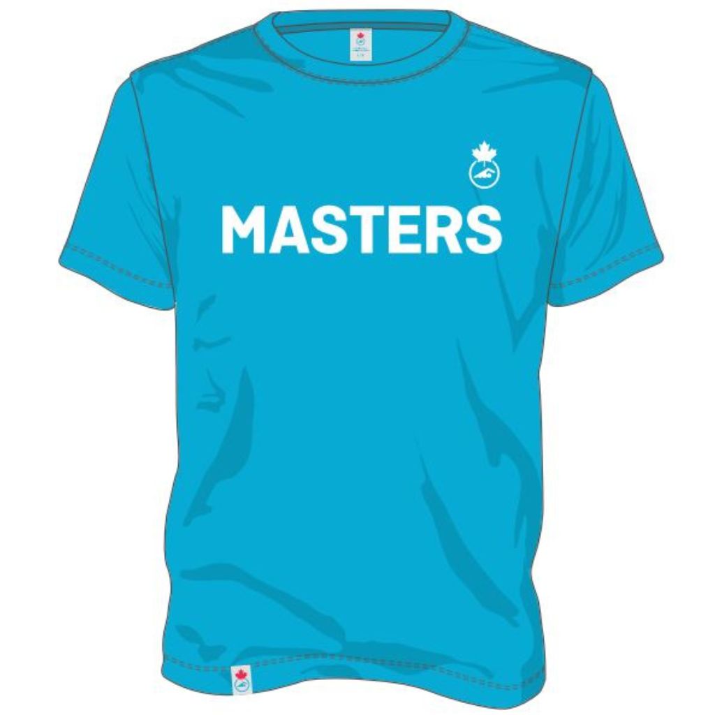Swimming Canada Women&#39;s Heather Blue Tshirt ENG &quot;Masters&quot;
