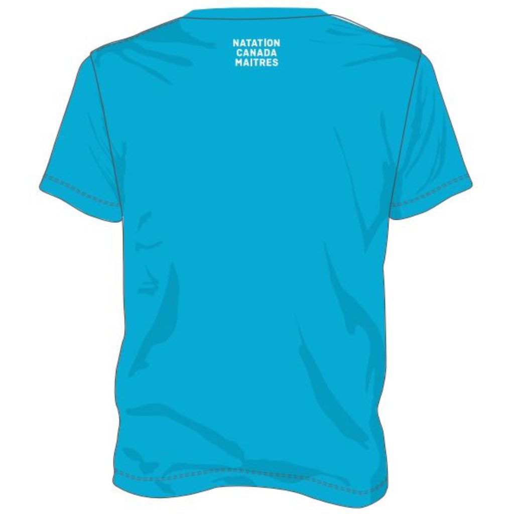 Swimming Canada Men&#39;s Heather Blue Tshirt FR &quot;Maitres&quot;
