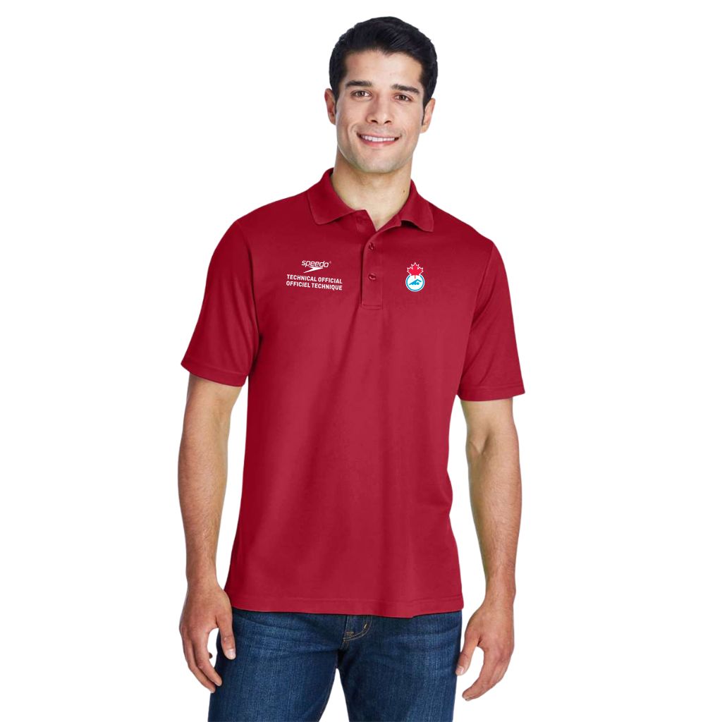 Swimming Canada Men&#39;s Technical Official Polo Red