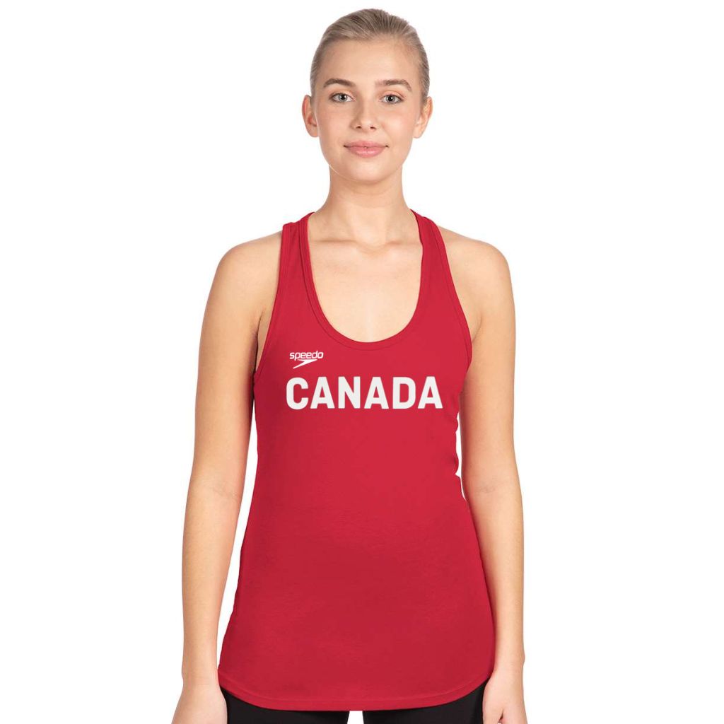 Swimming Canada Women&#39;s Canada Tank Top Red