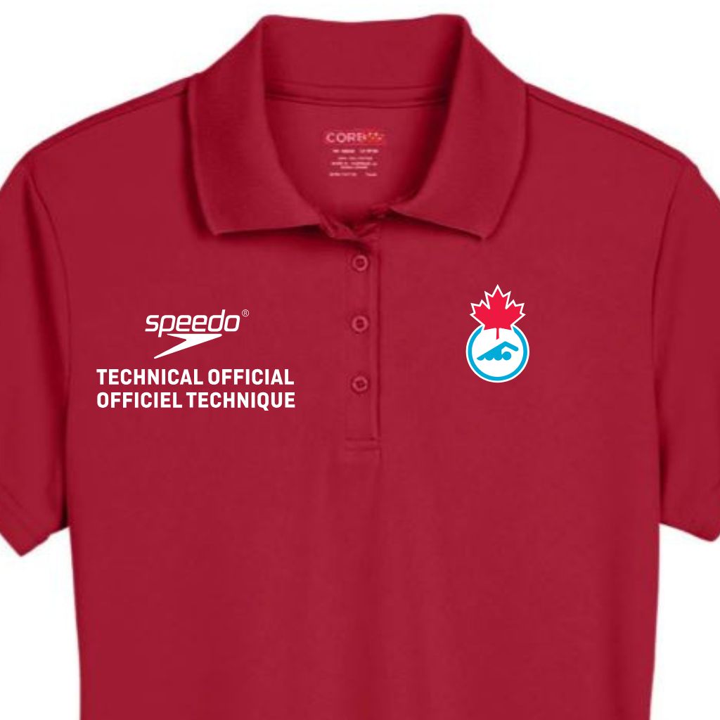 Swimming Canada Women&#39;s Technical Official Polo Red