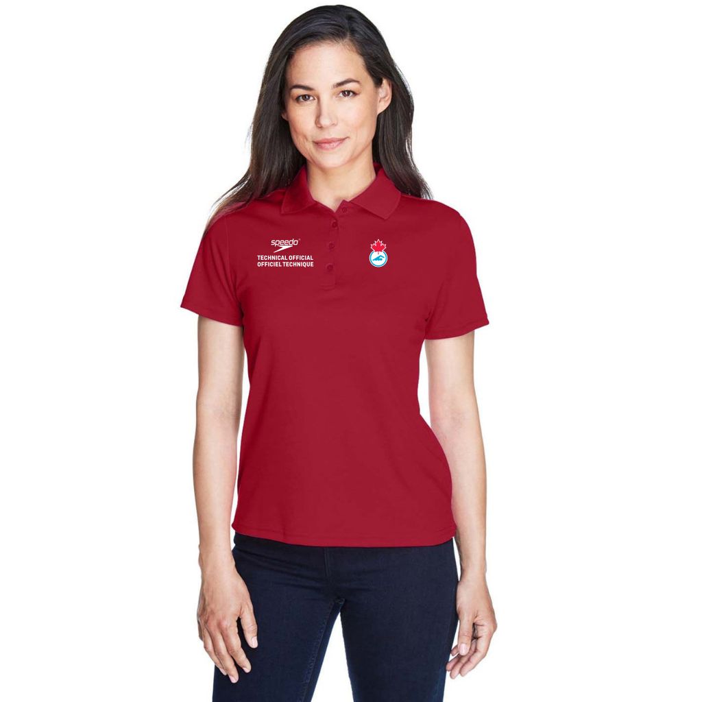 Swimming Canada Women&#39;s Technical Official Polo Red
