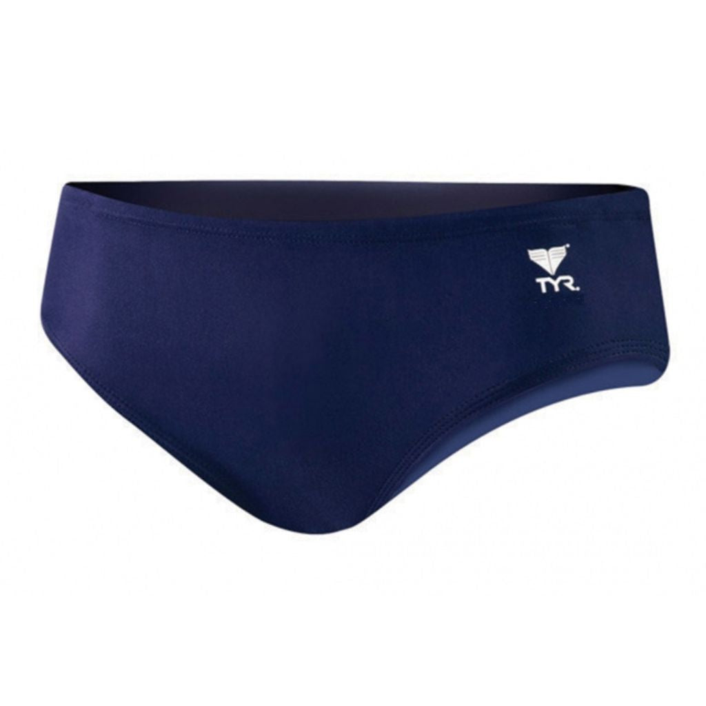 TYR Youth Solid Poly Racer Brief Navy