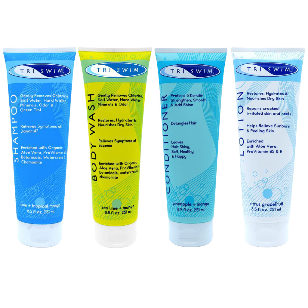 Triswim Anti Chlorine Products Shampoo Conditioner Lotion Bodywash