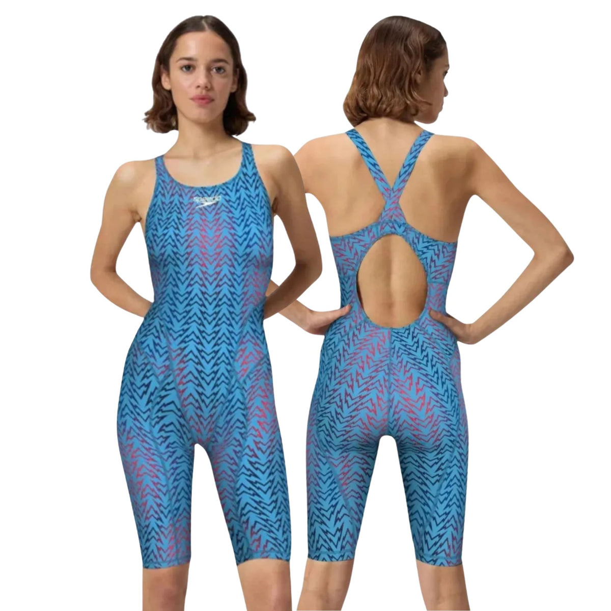 Speedo Printed Vanquisher Kneeskin Denticle Picton Blue