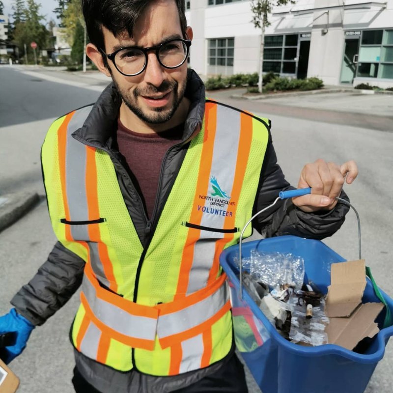 Great Canadian Shoreline Cleanup, an event jointly led by the Vancouver Aquarium and WWF. Team Aquatic Supplies Clean Up 2019. Santiago Morales 