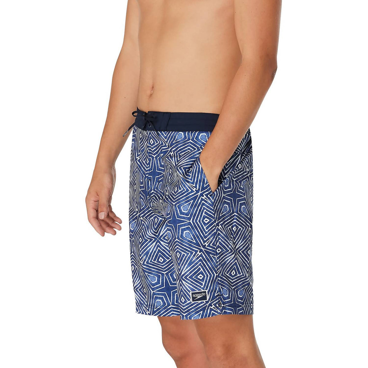 Speedo Print Bondi Boardshort 20&quot; - Geometric Navy