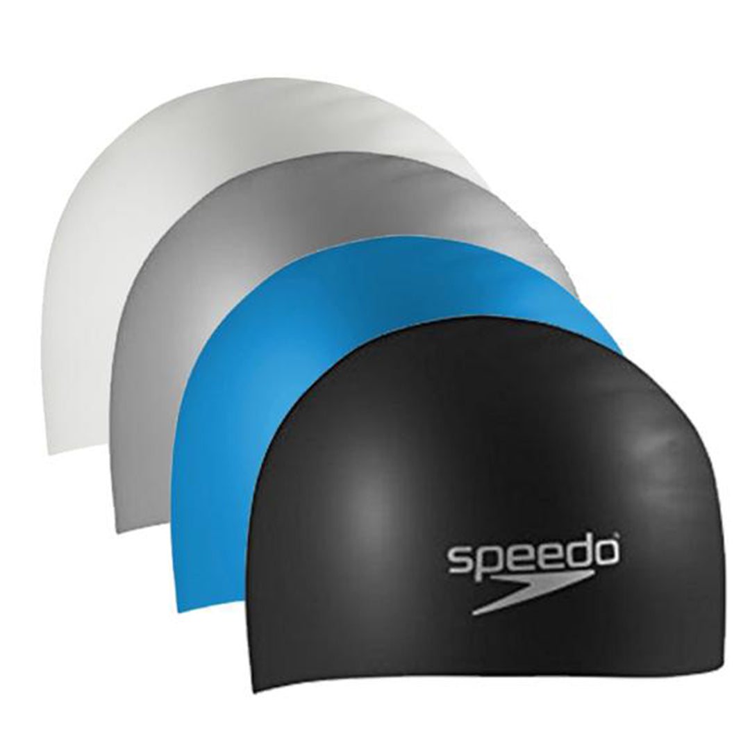 Speedo Silicone Longhair Cap - Team Aquatic Supplies, competitive swimming, swimwear, swimsuit, wetsuits, swimming experts, natation, pools, water, aquatic, adult swim, swim outlet, speedo, finis, arena, aqualung, funkita, funky trunks, colorado timing system, VASA, lane lines, pull buoys, kickboard, aqua sphere, MP, Michael Phelps, swimming goggles, cobra ultra, caps, fins, snorkel, techsuit, powerskin, jammer, swim, lifeguard, aquafitness, water polo, resistance, training, chlorine